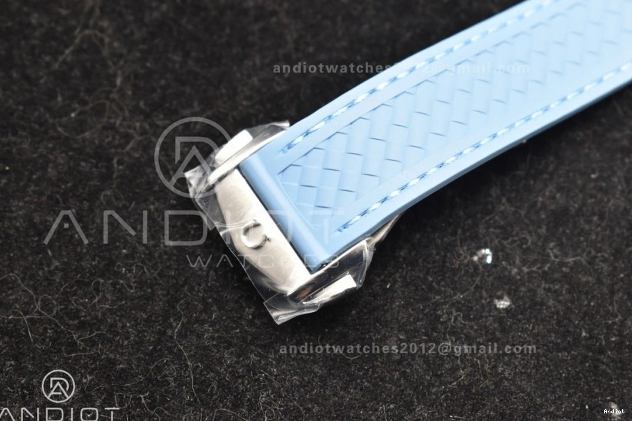 Best Strap 1:1 Summer VSF Clone A8938 Terra Rubber Aqua Worldtimer on Edition Super Blue Blue 43mm Dial GMT 0106